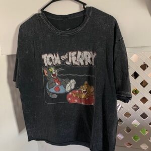 Vintage Tom and Jerry Graphic Crop Tee